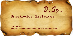 Draskovics Szalviusz névjegykártya